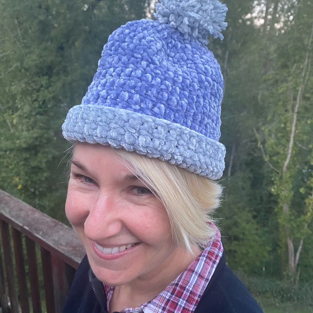 New Hand-crocheted Plush Beanie